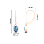 Load image into Gallery viewer, 1-carat-oval-shaped-bezel-vivid-blue-leverback-earrings-in-rose-gold-fdear11736ovgvblueangle3-1.00ct-nl-rg-hw.jpg