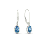 Load image into Gallery viewer, 1-carat-oval-shaped-bezel-vivid-blue-leverback-earrings-in-white-gold-fdear11736ovgvblueangle1-1.00ct-nl-wg.jpg