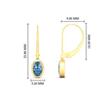 Load image into Gallery viewer, 1-carat-oval-shaped-bezel-vivid-blue-leverback-earrings-in-yellow-gold-fdear11736ovgvblueangle3-1.00ct-nl-yg-hw.jpg