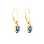 Load image into Gallery viewer, 1-carat-oval-shaped-bezel-vivid-blue-leverback-earrings-in-yellow-gold-fdear11736ovgvblueangle5-1.00ct-nl-yg.jpg