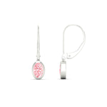 Load image into Gallery viewer, 1-carat-oval-shaped-bezel-vivid-pink-leverback-earrings-in-white-gold-fdear11736ovgvpinkangle3-1.00ct-nl-wg.jpg