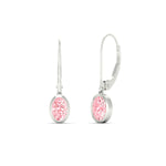 Load image into Gallery viewer, 1-carat-oval-shaped-bezel-vivid-pink-leverback-earrings-in-white-gold-fdear11736ovgvpinkangle4-1.00ct-nl-wg.jpg