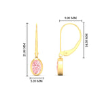 Load image into Gallery viewer, 1-carat-oval-shaped-bezel-vivid-pink-leverback-earrings-in-yellow-gold-fdear11736ovgvpinkangle3-1.00ct-nl-yg-hw.jpg