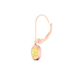 Load image into Gallery viewer, 1-carat-oval-shaped-bezel-vivid-yellow-leverback-earrings-in-rose-gold-fdear11736ovgvyellowangle6-1.00ct-nl-rg.jpg