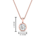 Load image into Gallery viewer, Round Lab Diamond Bezel Solitaire Pendant For Women
