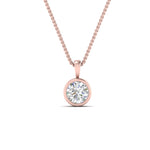 Load image into Gallery viewer, Round Lab Diamond Bezel Solitaire Pendant For Women
