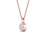 Load image into Gallery viewer, Round Lab Diamond Bezel Solitaire Pendant For Women
