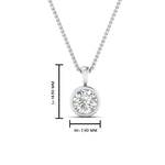Load image into Gallery viewer, Round Lab Diamond Bezel Solitaire Pendant For Women
