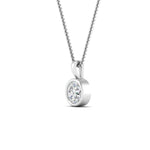 Load image into Gallery viewer, Round Lab Diamond Bezel Solitaire Pendant For Women
