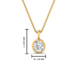 Load image into Gallery viewer, Round Lab Diamond Bezel Solitaire Pendant For Women
