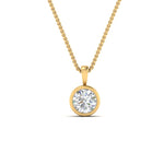 Load image into Gallery viewer, Round Lab Diamond Bezel Solitaire Pendant For Women
