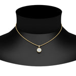 Load image into Gallery viewer, Round Lab Diamond Bezel Solitaire Pendant For Women
