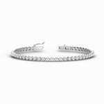 Load image into Gallery viewer, Four Prong Round Lab Diamond Tennis Bracelet
