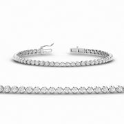 One And Two Carat Round Lab Diamond Tennis Bracelet 14K Gold