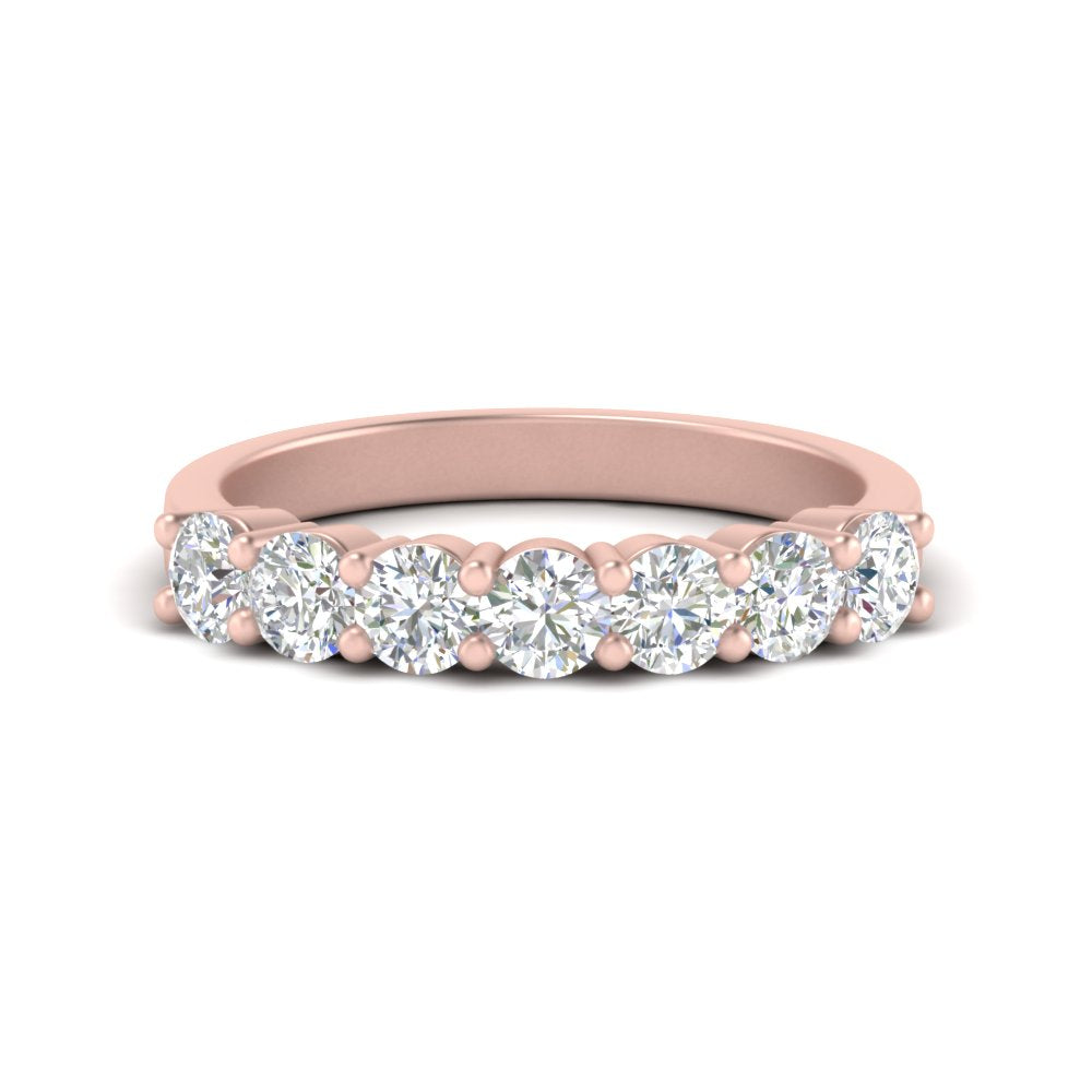 0.20 - 1.50 Carat Lab Grown Shared Prong 7 Stone Diamond Ring For Women 14k Gold