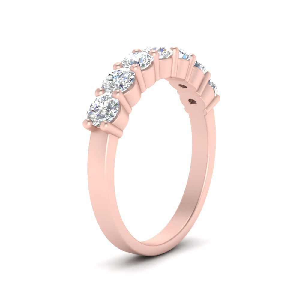 0.20 - 1.50 Carat Lab Grown Shared Prong 7 Stone Diamond Ring For Women 14k Gold