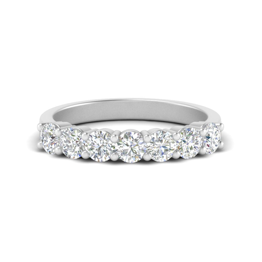 0.20 - 1.50 Carat Lab Grown Shared Prong 7 Stone Diamond Ring For Women 14k Gold