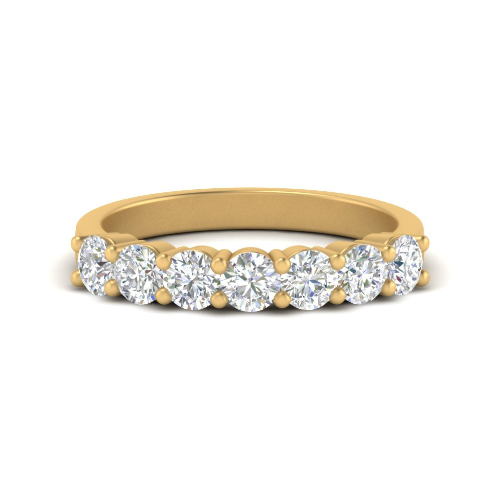 0.20 - 1.50 Carat Lab Grown Shared Prong 7 Stone Diamond Ring For Women 14k Gold