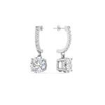 Load image into Gallery viewer, 1 Carat Round Cut Lab Diamond Solitaire Drop Earrings 14K Gold
