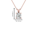 Load image into Gallery viewer, Asscher Lab Diamond Solitaire Pendant For Women 14K Gold
