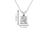 Load image into Gallery viewer, Asscher Lab Diamond Solitaire Pendant For Women 14K Gold
