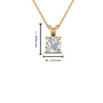 Load image into Gallery viewer, Asscher Lab Diamond Solitaire Pendant For Women 14K Gold
