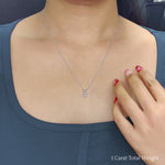 Load image into Gallery viewer, Cushion Lab Diamond Solitaire Pendant For Women 14K Gold
