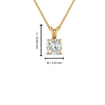Load image into Gallery viewer, Cushion Lab Diamond Solitaire Pendant For Women 14K Gold
