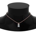Load image into Gallery viewer, Emerald Cut Lab Diamond Solitaire Pendant For Women 14K Gold
