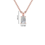 Load image into Gallery viewer, Emerald Cut Lab Diamond Solitaire Pendant For Women 14K Gold
