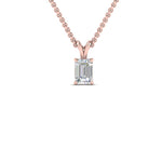 Load image into Gallery viewer, Emerald Cut Lab Diamond Solitaire Pendant For Women 14K Gold
