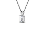 Load image into Gallery viewer, Emerald Cut Lab Diamond Solitaire Pendant For Women 14K Gold
