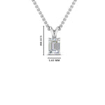 Load image into Gallery viewer, Emerald Cut Lab Diamond Solitaire Pendant For Women 14K Gold
