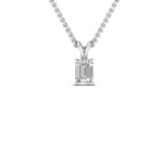 Load image into Gallery viewer, Emerald Cut Lab Diamond Solitaire Pendant For Women 14K Gold
