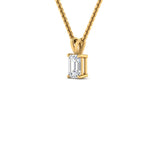 Load image into Gallery viewer, Emerald Cut Lab Diamond Solitaire Pendant For Women 14K Gold
