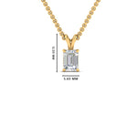 Load image into Gallery viewer, Emerald Cut Lab Diamond Solitaire Pendant For Women 14K Gold
