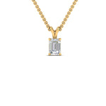 Load image into Gallery viewer, Emerald Cut Lab Diamond Solitaire Pendant For Women 14K Gold
