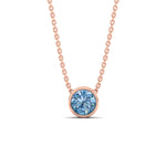 Load image into Gallery viewer, 1-ct-fancy-lab-grown-round-vived-blue-bezel-stone-pendant-in-rose-gold-fdpd10538rogvblueangle1-1.00ct-nl-rg.jpg?v=1785906888