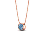 Load image into Gallery viewer, 1-ct-fancy-lab-grown-round-vived-blue-bezel-stone-pendant-in-rose-gold-fdpd10538rogvblueangle2-1.00ct-nl-rg.jpg?v=1785906888