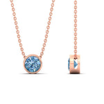 Load image into Gallery viewer, Fancy Lab Diamond Colored Round Bezel Solitaire Pendant