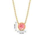 Load image into Gallery viewer, 1-ct-fancy-lab-grown-round-vived-pink-bezel-stone-pendant-in-yellow-gold-fdpd10538rogvpinkangle1-1.00ct-nl-yg-hw.jpg?v=1785906887