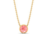 Load image into Gallery viewer, 1-ct-fancy-lab-grown-round-vived-pink-bezel-stone-pendant-in-yellow-gold-fdpd10538rogvpinkangle1-1.00ct-nl-yg.jpg?v=1785906888