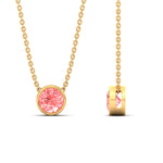 Load image into Gallery viewer, 1-ct-fancy-lab-grown-round-vived-pink-bezel-stone-pendant-in-yellow-gold-fdpd10538rogvpinkangle3-1.00ct-nl-yg.jpg?v=1785906888