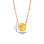 Load image into Gallery viewer, 1-ct-fancy-lab-grown-round-vived-yellow-bezel-stone-pendant-in-rose-gold-fdpd10538rogvyellowangle1-1.00ct-nl-rg-hw.jpg?v=1785906887