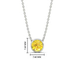 Load image into Gallery viewer, 1-ct-fancy-lab-grown-round-vived-yellow-bezel-stone-pendant-in-white-gold-fdpd10538rogvyellowangle1-1.00ct-nl-wg-hw.jpg?v=1785906888