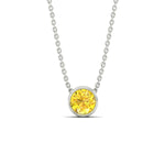 Load image into Gallery viewer, 1-ct-fancy-lab-grown-round-vived-yellow-bezel-stone-pendant-in-white-gold-fdpd10538rogvyellowangle1-1.00ct-nl-wg.jpg?v=1785906888