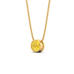 Load image into Gallery viewer, 1-ct-fancy-lab-grown-round-vived-yellow-bezel-stone-pendant-in-yellow-gold-fdpd10538rogvyellowangle2-1.00ct-nl-yg.jpg?v=1785906888