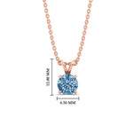 Load image into Gallery viewer, 1-ct-four-prong-fancy-lab-grown-round-vived-blue-stone-pendant-in-rose-gold-fdpd10535rogvblueangle1-1.00ct-nl-rg-hw.jpg?v=1785490091