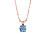 Load image into Gallery viewer, 1-ct-four-prong-fancy-lab-grown-round-vived-blue-stone-pendant-in-rose-gold-fdpd10535rogvblueangle1-1.00ct-nl-rg.jpg?v=1785490092