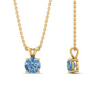 Load image into Gallery viewer, 1-ct-four-prong-fancy-lab-grown-round-vived-blue-stone-pendant-in-yellow-gold-fdpd10535rogvblueangle3-1.00ct-nl-yg.jpg?v=1785490091